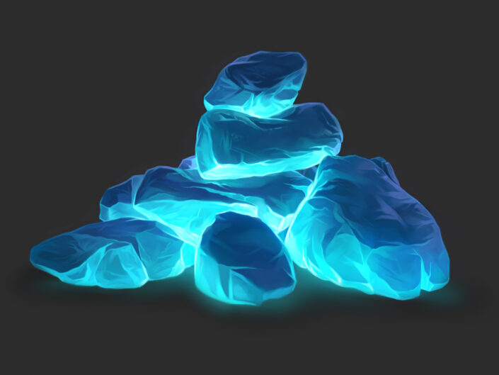glowing stones